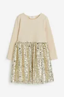 Sequined Jersey Dress