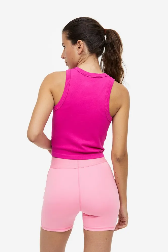 DryMove™ Pocket-detail sports cycling shorts - Red - Ladies