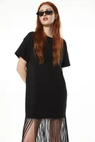 Fringe-trimmed T-shirt Dress