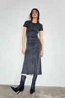 Dress with Flared Skirt and Flatlock Seams