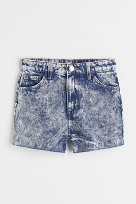 Relaxed Fit High Denim Shorts