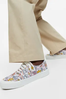 Patterned Canvas Sneakers