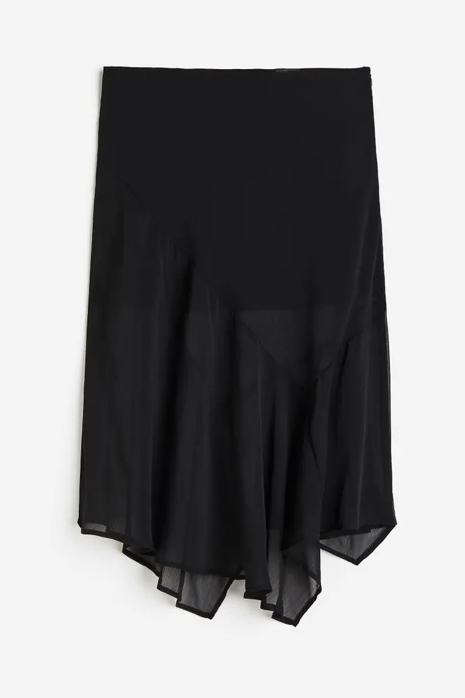 Crêped High-slit Skirt