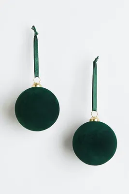 2-pack Flocked Ornaments