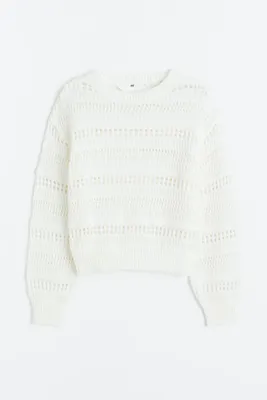 Crochet-look Sweater