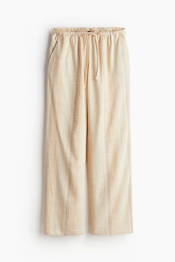 Linen-blend Pull-on Pants