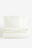 Tufted double duvet cover set