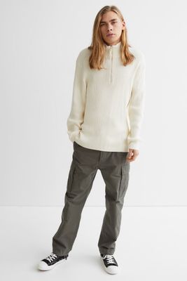 Relaxed Fit Rib-knit Sweater
