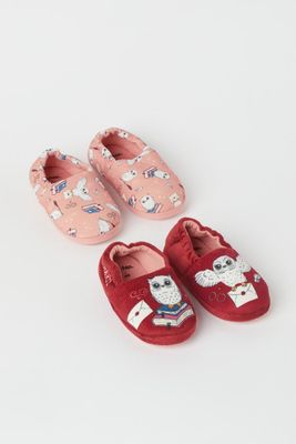 2-pack Soft Printed Slippers