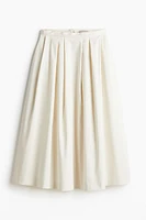 Pleated A-line Skirt