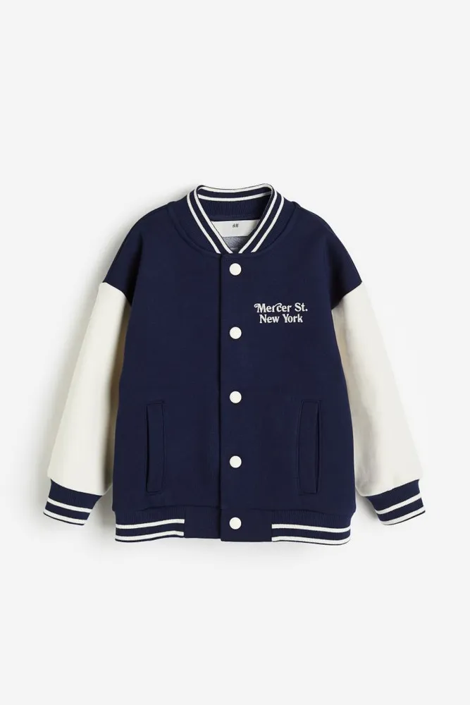 Appliquéd Baseball Jacket