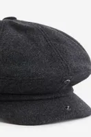Wool-blend Flat Cap