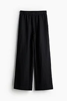 Wide-leg Linen Pants