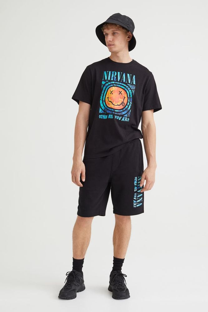 Regular Fit Printed Sweatshorts