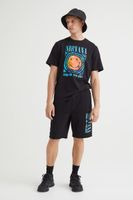 Regular Fit Printed Sweatshorts