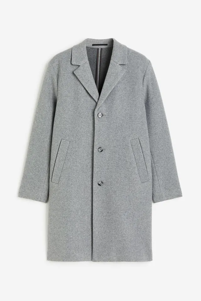 Maje Galaxyo Faux Fur-Collar Wool-Blend Coat