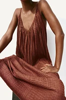 Pleated Camisole Dress