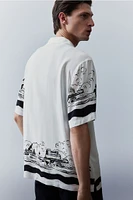 Regular Fit Printed Resort Shirt