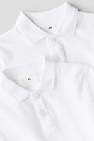 2-pack Long-sleeved Polo Shirts