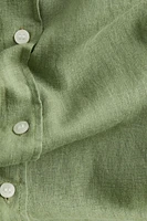 Linen-blend Sleeveless Shirt
