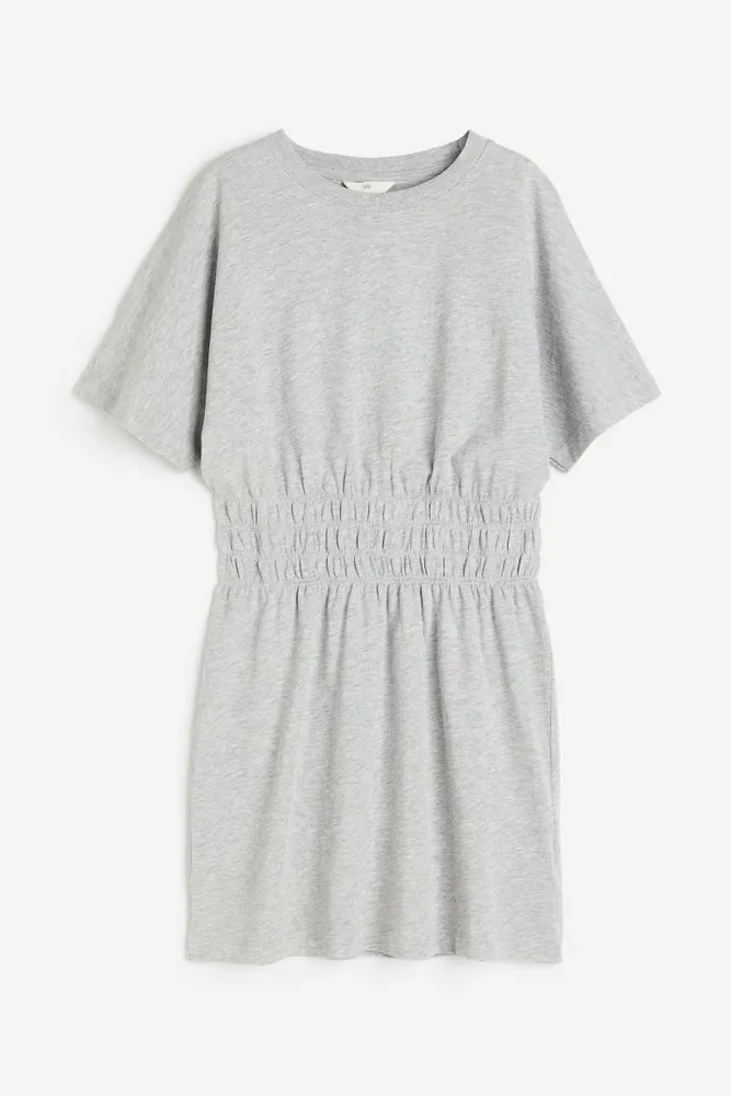 Smock-waist T-shirt Dress