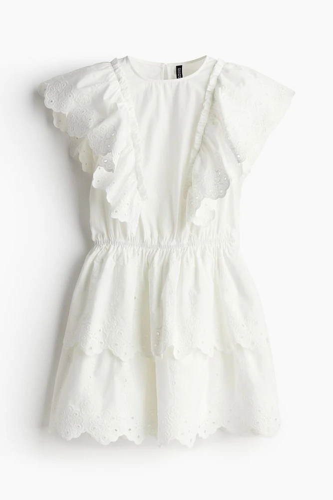 Flounced Cotton Dress