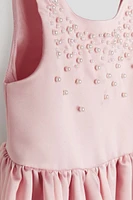 Bead-detail Satin Dress
