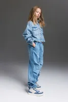 Pantalon parachute en denim