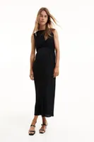 MAMA Pleated Jersey Dress