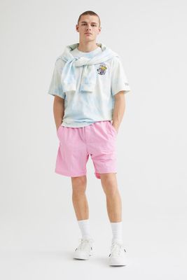 Relaxed Fit Nylon Shorts