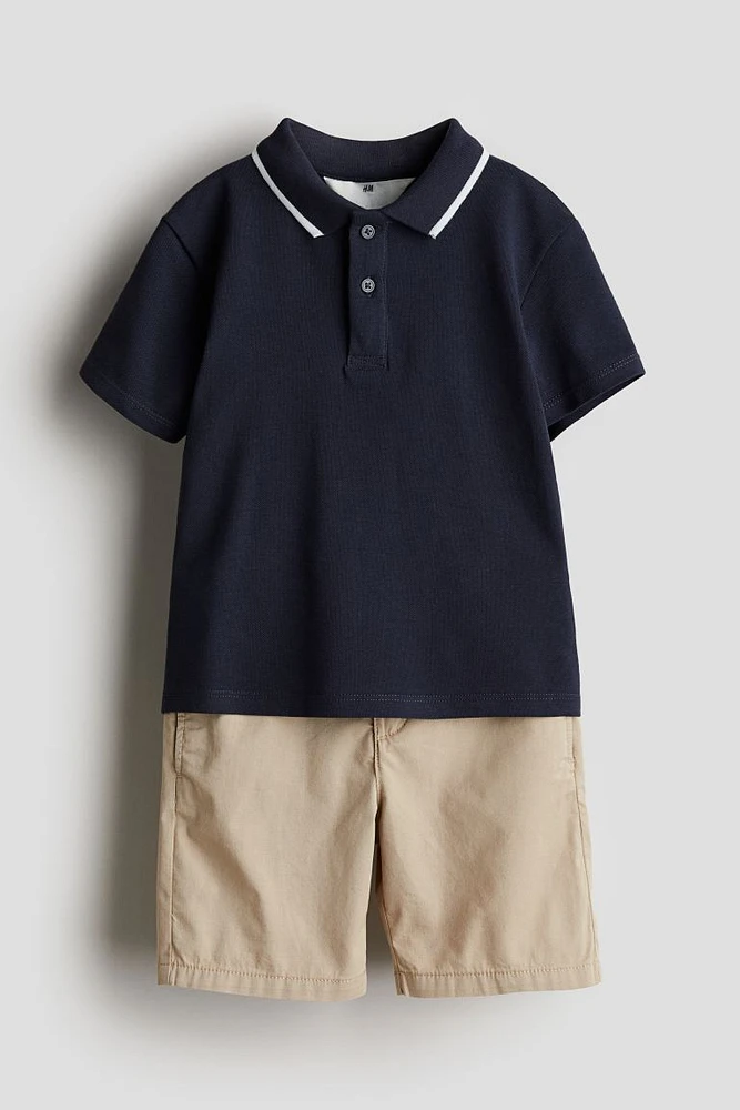 2-piece Polo Shirt and Shorts Set