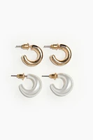 2 Pairs Hoop Earrings