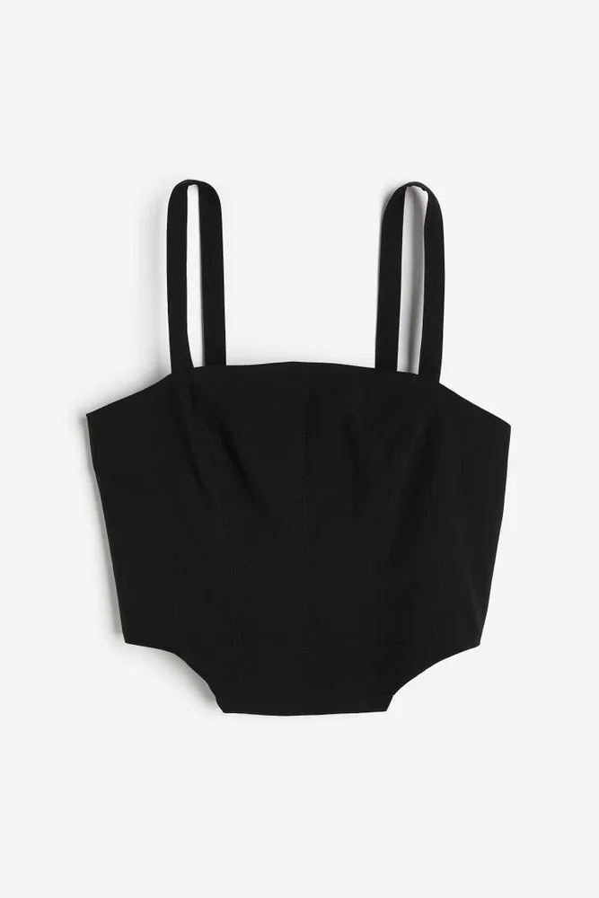 H&M Twill Corset-style Top