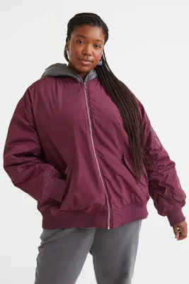 H&M+ Oversized Bomber Jacket