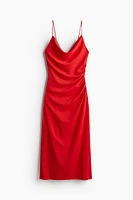 Draped Cowl-neck Dress