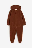 Hooded Teddy Fleece Jumpsuit