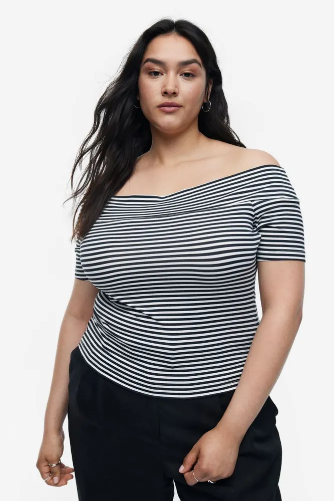 Fitted Off-the-Shoulder Top