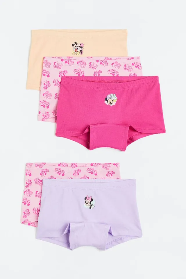 5-pack cotton boxer briefs - Light pink/Barbie - Kids