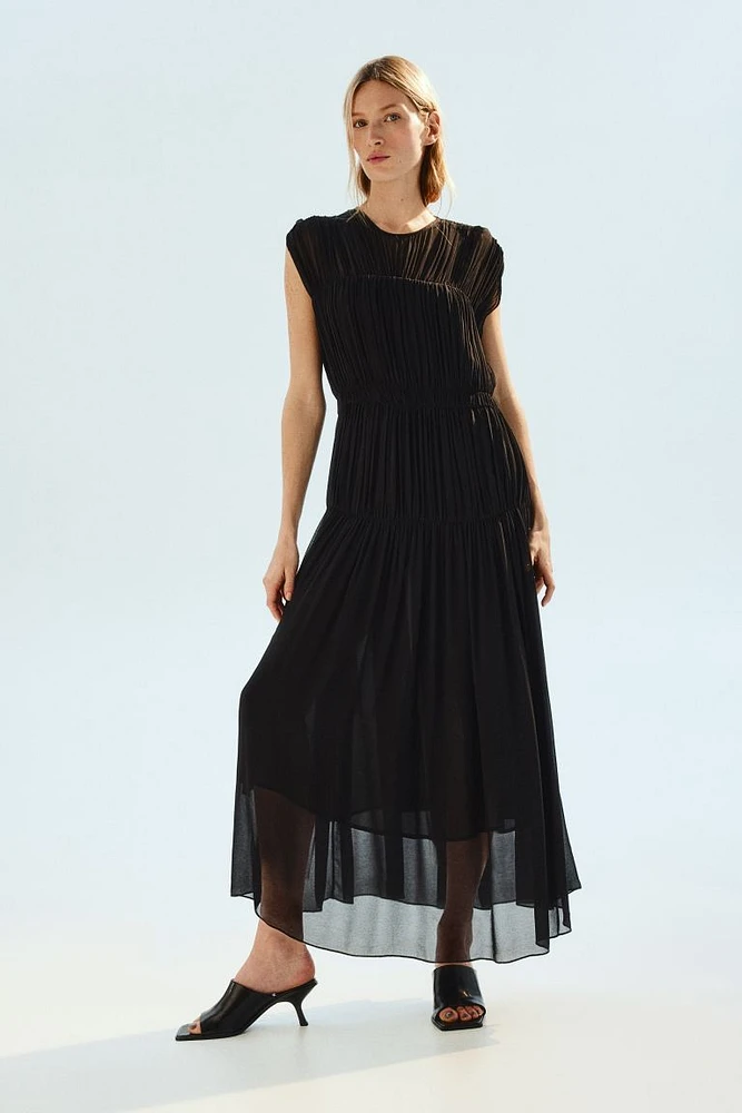 Gathered Viscose Dress