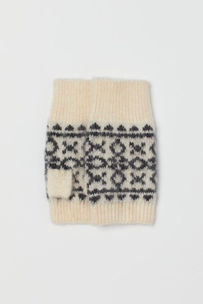 Jacquard-knit Wrist Warmers