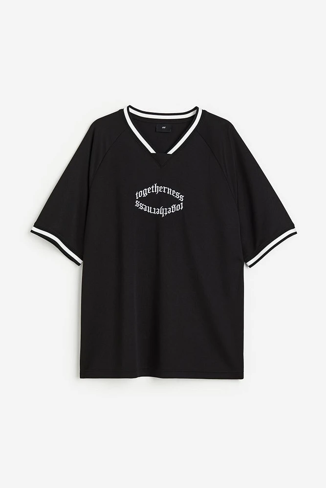 H&M Oversized Fit Printed Mesh T-shirt | Hamilton Place