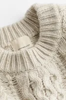 Wool-blend Cable-knit Sweater