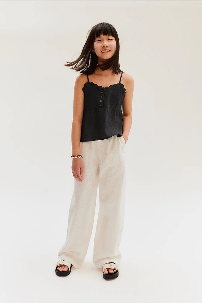 Ruffle-trimmed Camisole Top