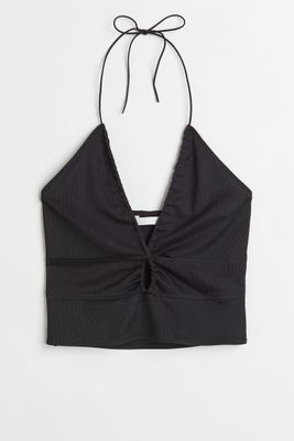 Ribbed Cut-out Top