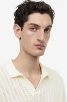 Polo Regular Fit en maille ajourée
