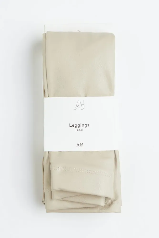 Coated Crease-front Leggings