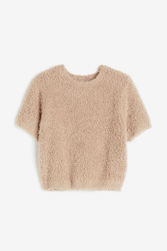 Fluffy-knit Top