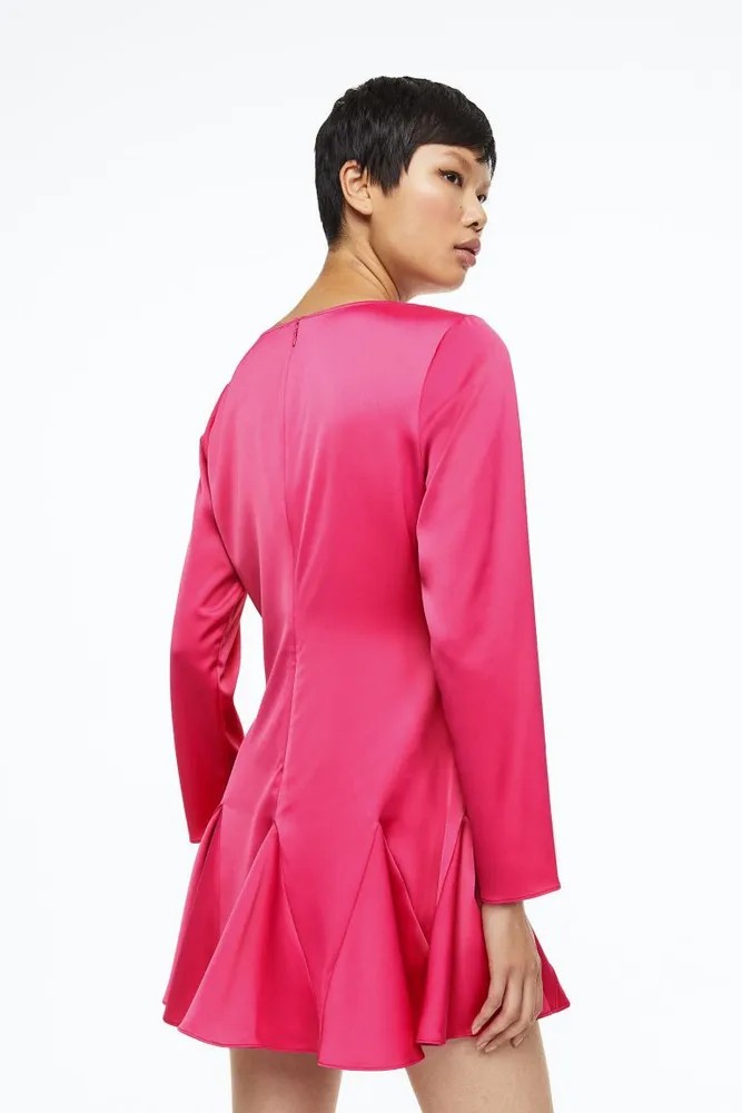 Crêped Satin Dress