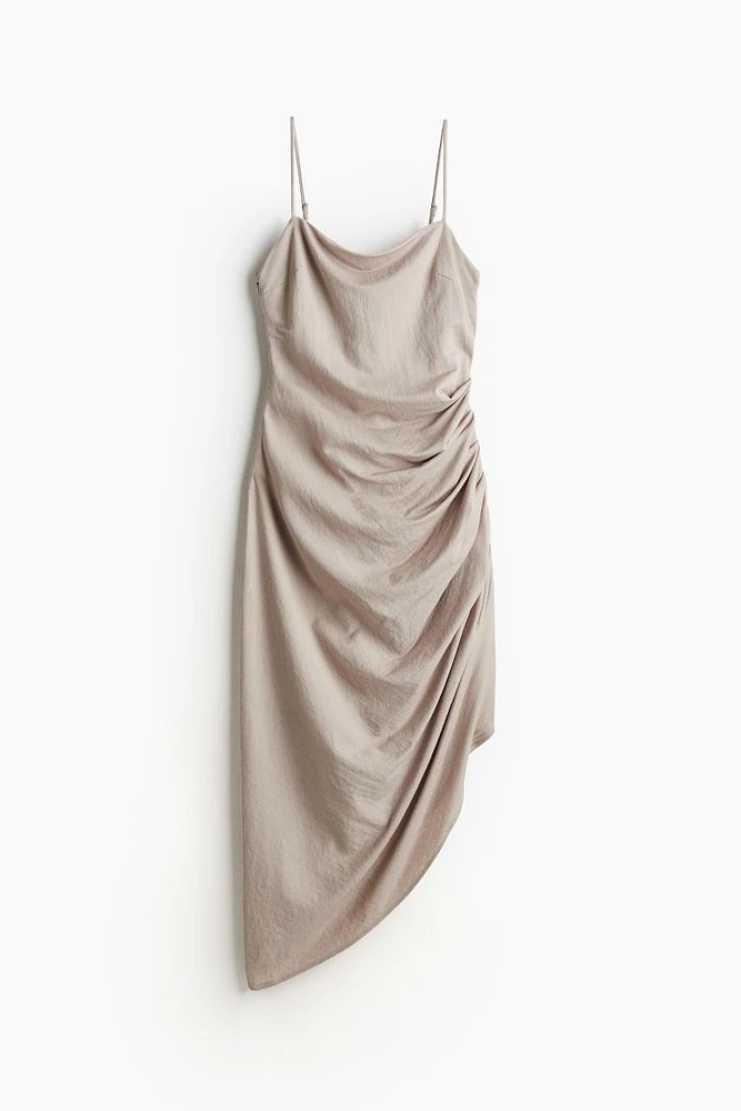 Draped Asymmetric Dress