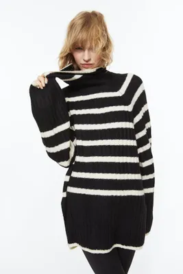 Rib-knit Turtleneck Sweater